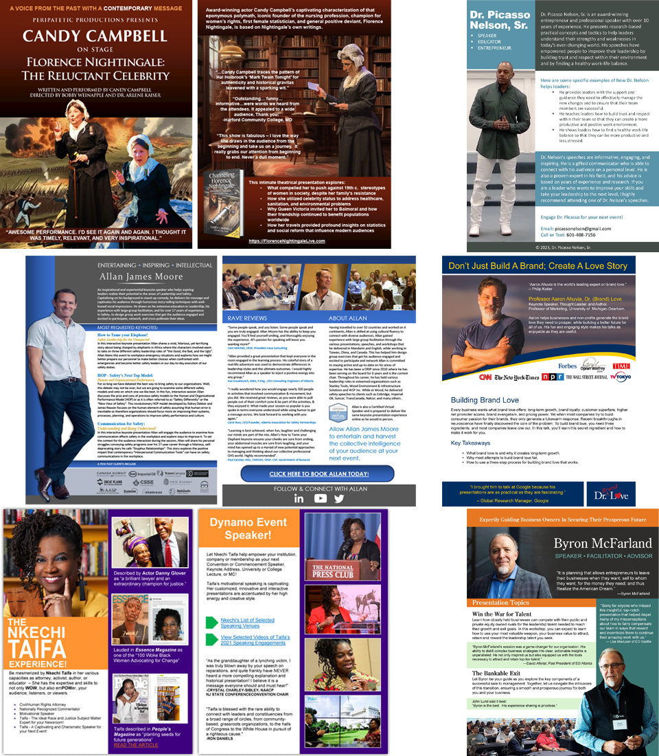 A collection of one sheet images